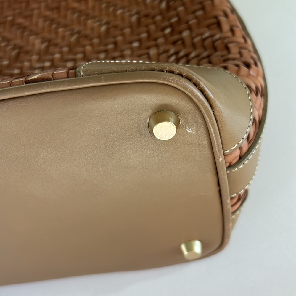 Vintage Barry Kieselstein-Cord Woven Leather Poodle Hobo Bag – Cognac Tan Color - Picture 5 of 17